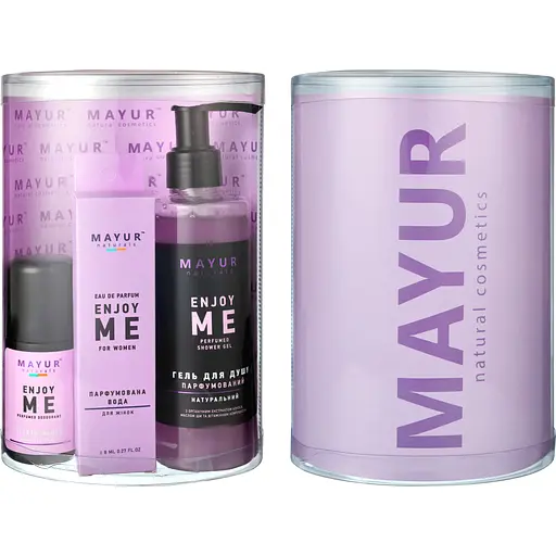 Подарочный набор для тела Mayur Enjoy me натуральный: гель для душа, дезодорант, духи