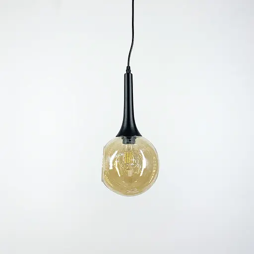 Світильник в чорному корпусі з відкритим плафоном Line.F Колір плафона Янтарний - фото 3