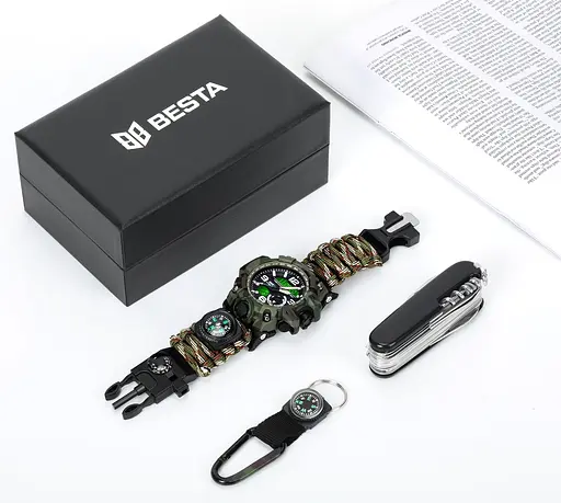 Подарочный набор Besta Box Military Set с компасом Темно-зеленый (3360) - фото 2