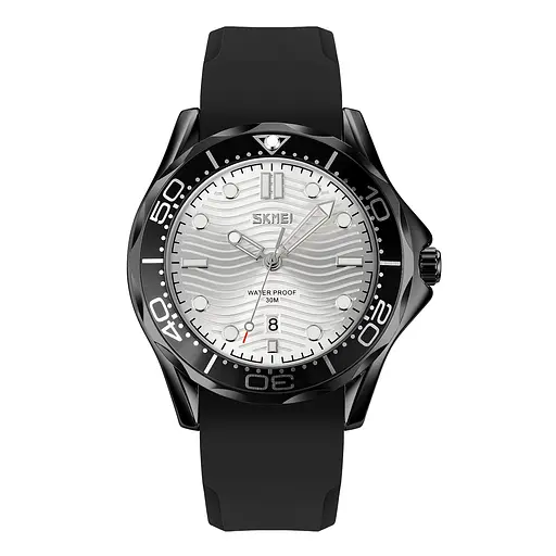 Skmei 9276PBKSI Black-Silver Silicone strap SALE