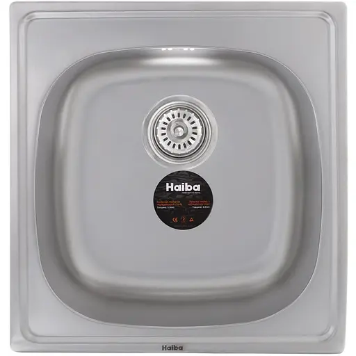 Мойка кухонная HAIBA 50x47 satin (HB0543) - фото 1