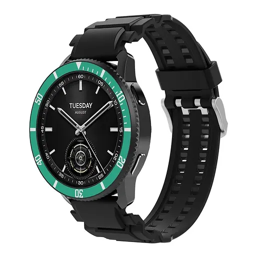 Безель Sikai для смартгодинника Xiaomi Watch S3/S4 Green-black - фото 5
