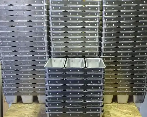 Форма тройная хлебная для выпечки маленьких буханок хлеба и кексов Л12 алюминий 24.5х16.5х7.2 см, Хлібпром Серый 81360 - фото 10