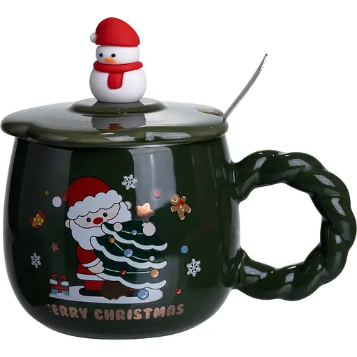 Чашка порцелянова Winter's Tale 400 мл з кришкою  FM-CS-20D