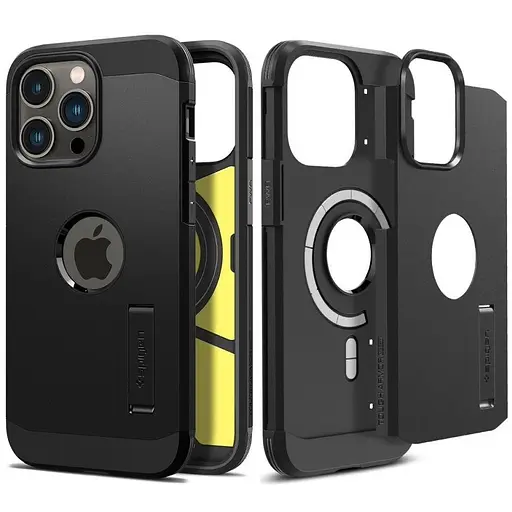 Оригінальний протиударний чохол Spigen Tough Armor для Iphone 14 Pro (6.1") Black ACS04985