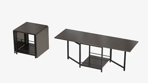 Стол журнальный трансформер Куб Комбо Ferrum-decor 540x532x500 Черный металл ДСП Венге Магия 16 мм (FRD-105313) - фото 9