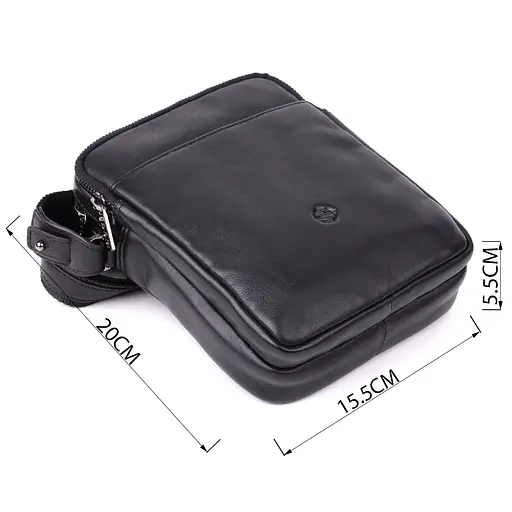 Вертикальна чоловіча сумка через плече із натуральної шкіри TONY PEROTTI 15,5х20х5,5 см sum0028963 - фото 3