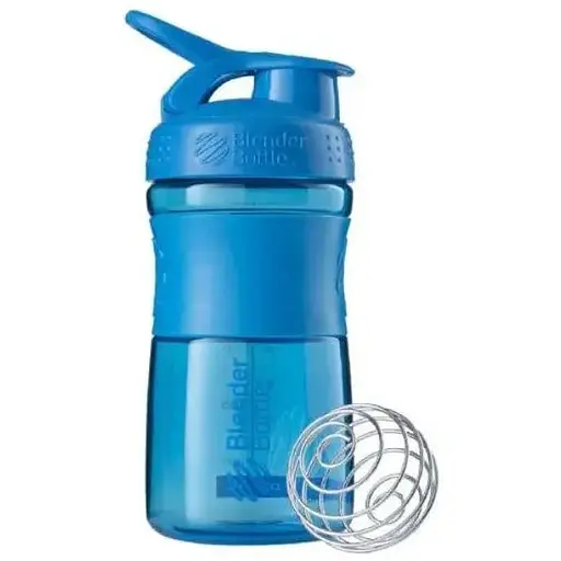 Шейкер спортивный BlenderBottle SportMixer Flip 20oz/590 мл Cyan (Original) (SM 20oz Cyan) - фото 1