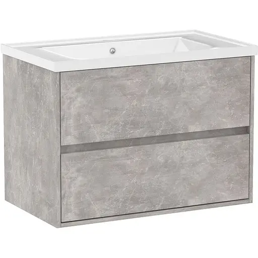 Тумба з умивальником Volle Teo 80 см бетон 15-88-81C - фото 1