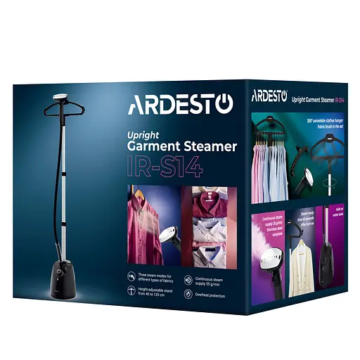 ARDESTO Отпариватель вертикальный IR-S14, 1785Вт, 1400мл, вешалка, нерж. сталь, черный - фото 9