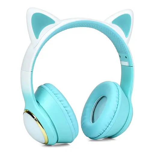 Наушники AKZ65, Bluetooth с ушками, до 10 метров, FM-радио, TF-слот, 32 Ом, 20 Гц – 20 кГц, голубые - фото 2