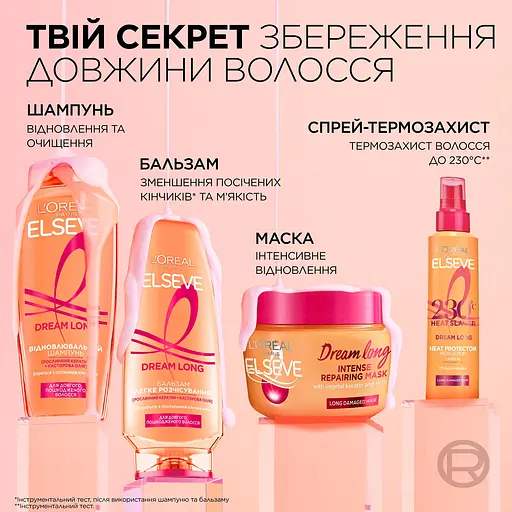 Спрей-термозахист L'Oreal Paris Dream Long для довгого, пошкодженого волосся 150 мл - фото 5