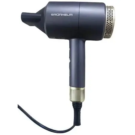 Фен для сушки укладки волос Grunhelm GHD-596G маленький дорожный мини компактный 1800 Вт синий - фото 3
