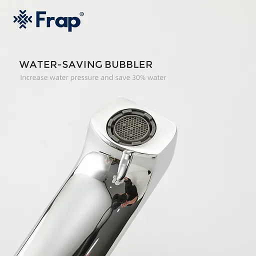 Змішувач для умивальника Frap F1071-2 Хром - фото 3