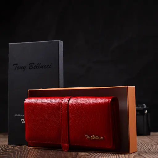 Женский кошелек с большим количеством отделений из натуральной кожи Tony Bellucci 18.5х10х3.5 см acs0029677 - фото 9