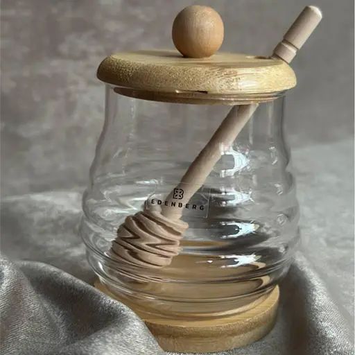 Стеклянная банка для меда Edenberg с крышкой и ложкой-дозатором 220 мл (EB-19781) - фото 2