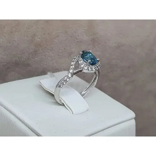 Серебряное кольцо Агни Лезгинка с топазом. 1914/9р-TLB 16,5 - фото 4