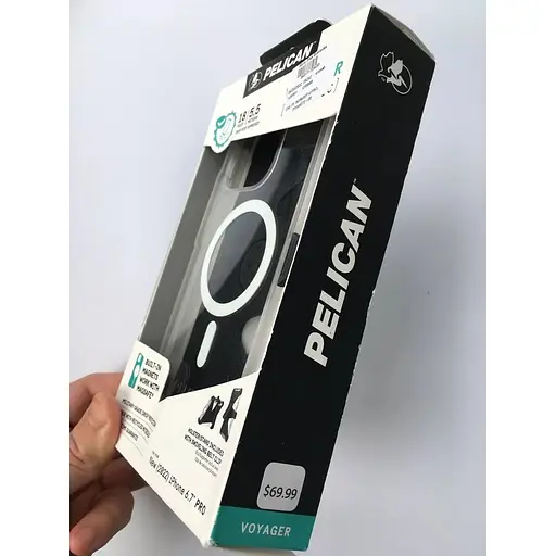 Противоударный чехол с клипсой Pelican Voyager MagSafe для iPhone 14 Pro Max Clear аналог OtterBox Defender - фото 2