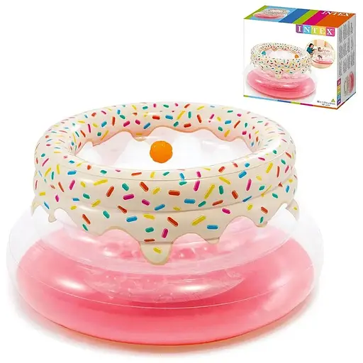 Надувной манеж Intex Пончик для детей 1+ диаметр 127 см