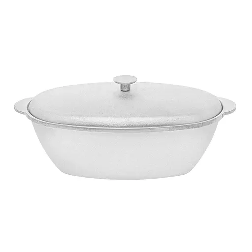 Жаропрочная гусятница из алюминия, объём 4 л, с крышкой, Полімет Серый 83386 - фото 3