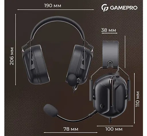 Игровые наушники GamePro HS-1350-B Genesis Hunter Black - фото 13