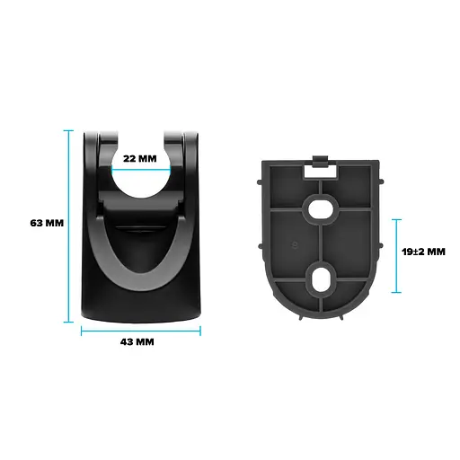 Держатель Drop для ручной душевой лейки на 5 положений черный HL-5BL - фото 7