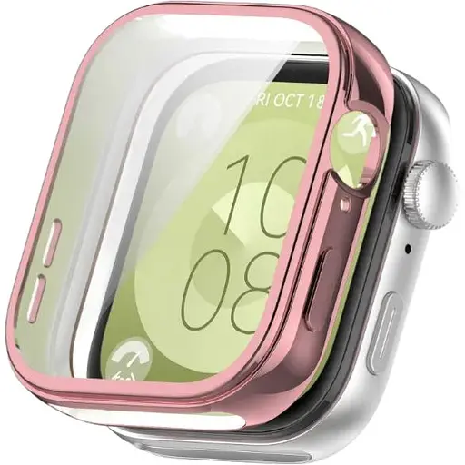 Чехол-накладка DK для Huawei Watch Fit 3 Silicone Face Case (pink rose)