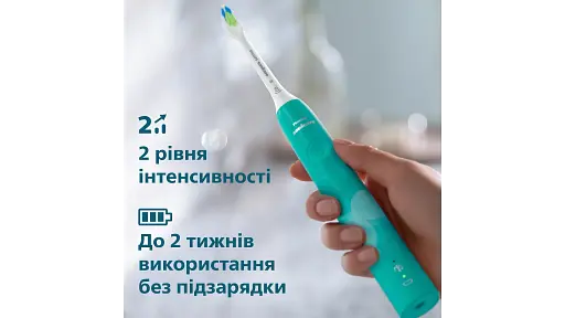 Электрическая зубная щетка Philips Sonicare HX3689/43 серии 4100 светло-зеленая - фото 6