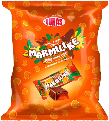 Конфеты Lukas Marmilike глазированные желейные со вкусом апельсина 1 кг - фото 2