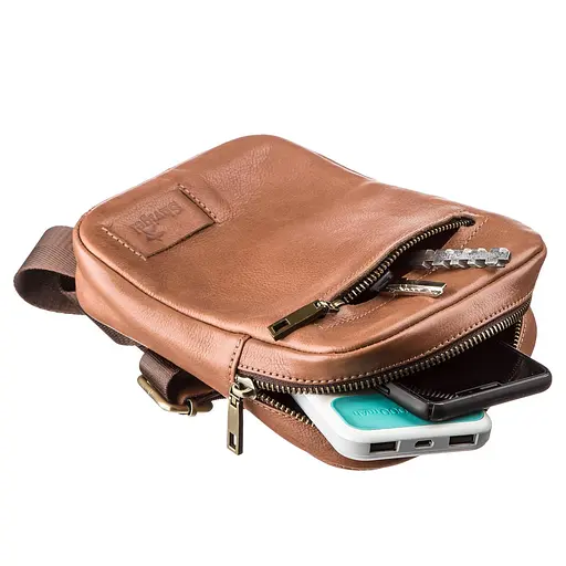 Сумка кожаная мужская SHVIGEL 19,5х14,5х4 см sum0012785 - фото 3