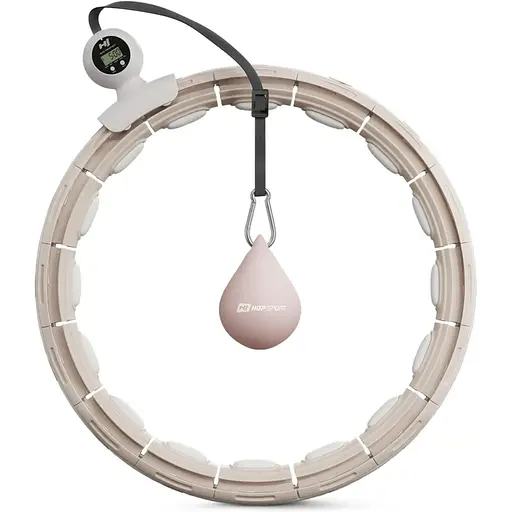 Хулахуп Hop-Sport HS-C113HH масажний з обважнювачем та лічильником бежевий
