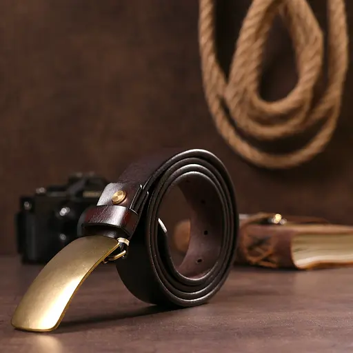 Ремінь шкіряний Vintage чоловічий 120×3,4 см acs0022776 - фото 10