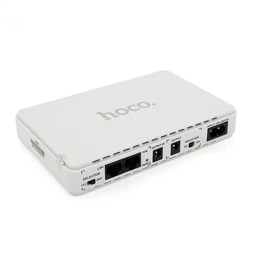 ИБП USP для роутера Hoco DB25 UPS White 8800mAh/18W/1USB/1*9-12V/1*5V/POE 15/24V