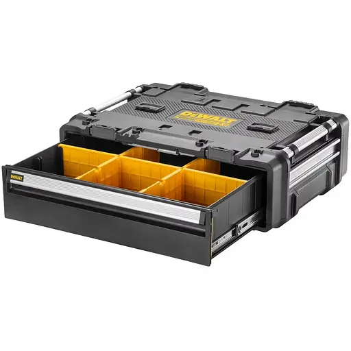 Ящик DeWalt Toughsystem 2.0 DXL з шухлядою, знімними перегородками та бічними шинами (DWST08510-1) - фото 4