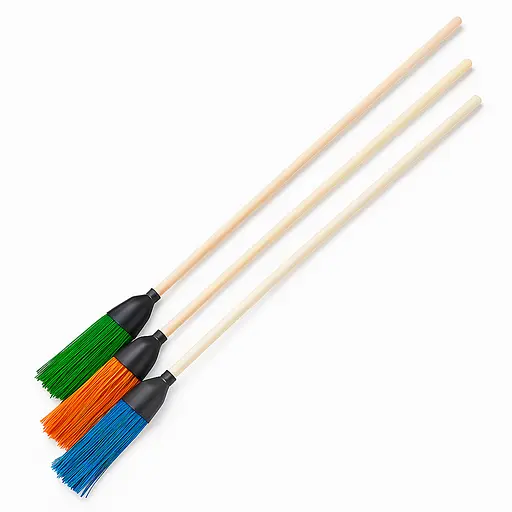 Метла круглая усиленная полипропиленовая с деревянным черенком 106 см, ворс 38 см, Господар Разные цвета 87951 - фото 2