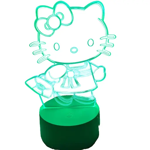 Светильник ночник 3D Hello Kitty 220в, RGB 16 цветов, цв, USB