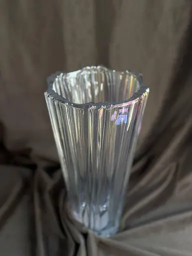 Ваза для квітів Хайнань Olens 102-546 скляна 12x25 см Прозора - фото 4