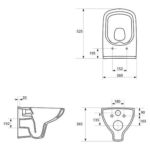 Подвесной унитаз Cersanit Colour New CleanOn с сиденьем duraplast K701-042 - фото 2