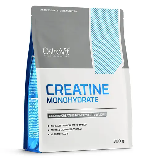Креатин Creatine Monohydrate, 300 грамм Зеленое яблоко OstroVit 000288349