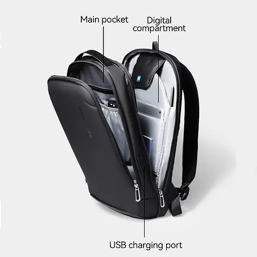 Рюкзак Mark Ryden для ноутбука 15.6 дюймов MR9008 с внешним USB-портом Graphite - фото 2