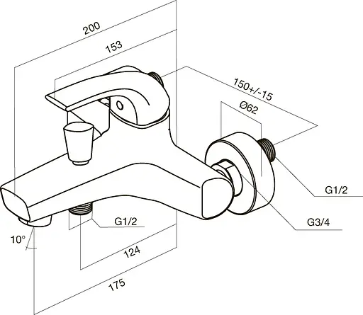 Змішувач для ванни та душу AM.PM Sense (F7510000) - фото 9