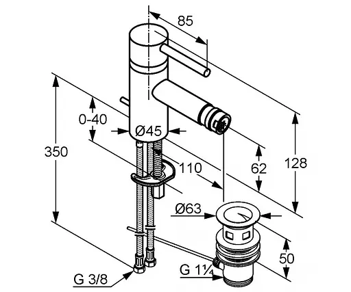 Смеситель для биде Kludi Bozz 385330576 - фото 2