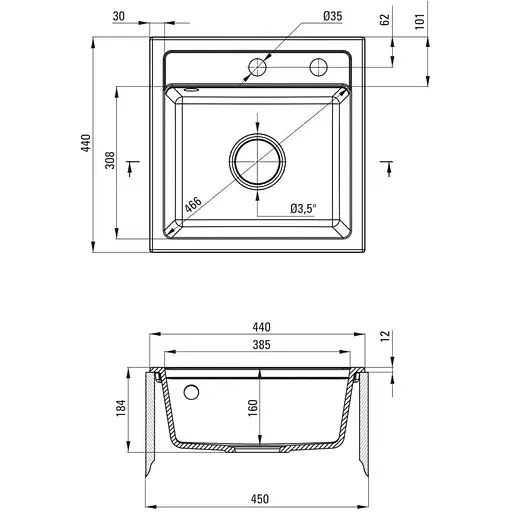 Кухонна мийка Deante Zorba ZQZ N103 - фото 2