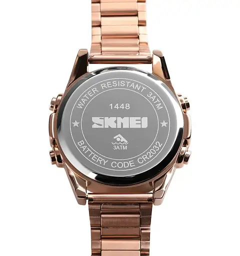 Наручний чоловічий годинник Skmei 1448 Indigo Рожеве золото - фото 3
