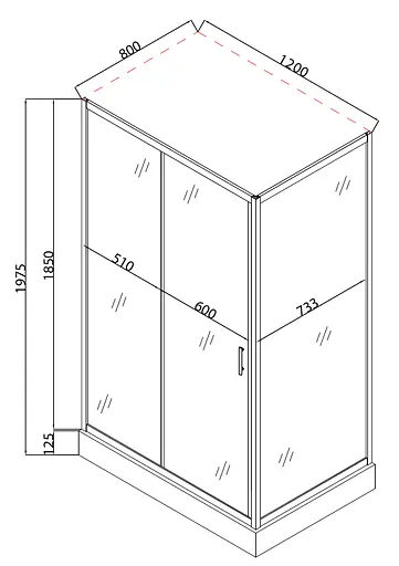 Душевая кабина с низким поддоном Mixxus Hard SCT01-120x80x198-TR хром прозрачное стекло 5 мм MI6910, Универсальная, про зорный, хром - фото 4