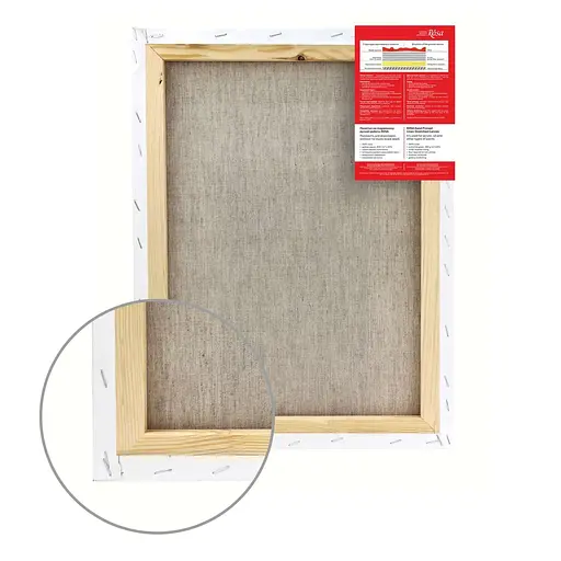 Полотно на підрамник Rosa у дрібне зерно льон акриловий грунт - фото 4