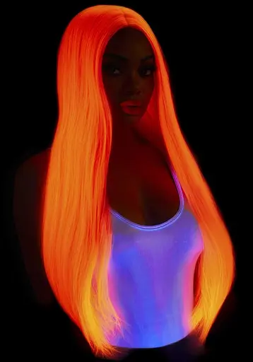 Парик Leg Avenue Long straight center part wig neon 33″ pink - фото 3