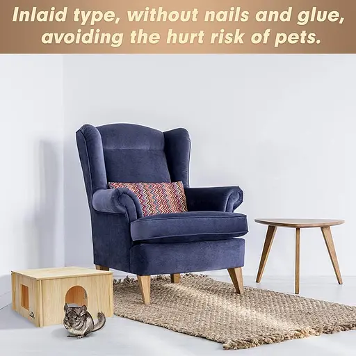 Деревянный домик PAWCHIE для морских свинок с окнами - съемный и большой деревянный домик - фото 5