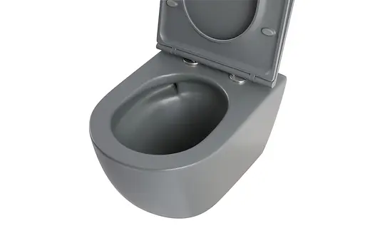 Унитаз подвесной Mixxus Premium Ellipse-0308-T3 gray 490x360x360 мм система смыва Tornado 3.0 MP6654, Графит - фото 8