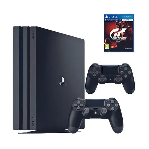 Консоль Sony PlayStation 4 PRO 1TB CUH 72 Black обслуженая + 2 Геймпада беспроводных DualShock 4 + Gran Turismo Sport + гарантия б/у